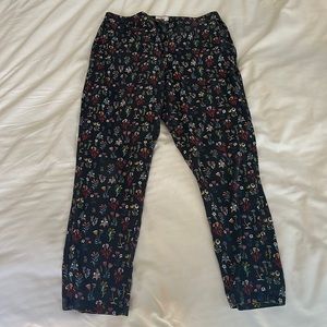 Marine Layer Allison Trouser Pant in Black Floral Print M